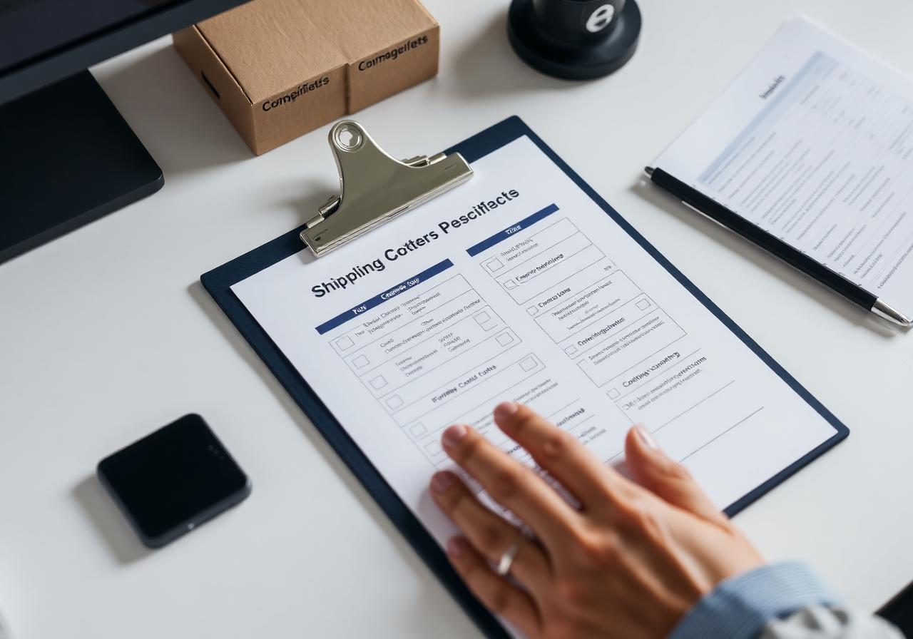 Compliance checklist for shipping